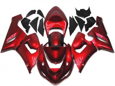 Best 05-06 Maroon Red Kawasaki ZX6R Motorcycle Fairings