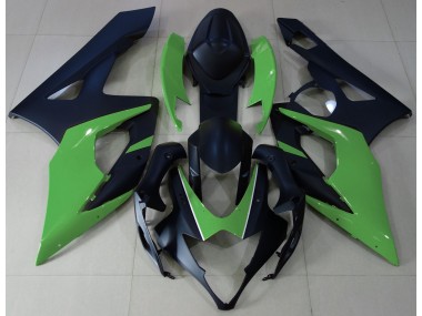 Best 05-06 Matte Black & Green Suzuki GSXR 1000 Motorcycle Fairings