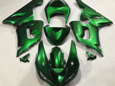 Best 05-06 Metallic Green Kawasaki ZX6R Motorcycle Fairings