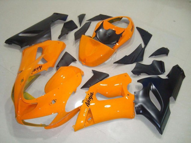 05-06 Orange Black Kawasaki ZX6R Motorcycle Fairings