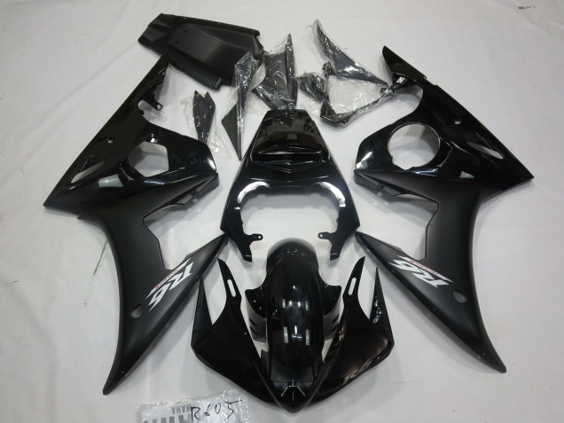 05 Matte Black White Decal Yamaha R6 Motorcycle Fairings