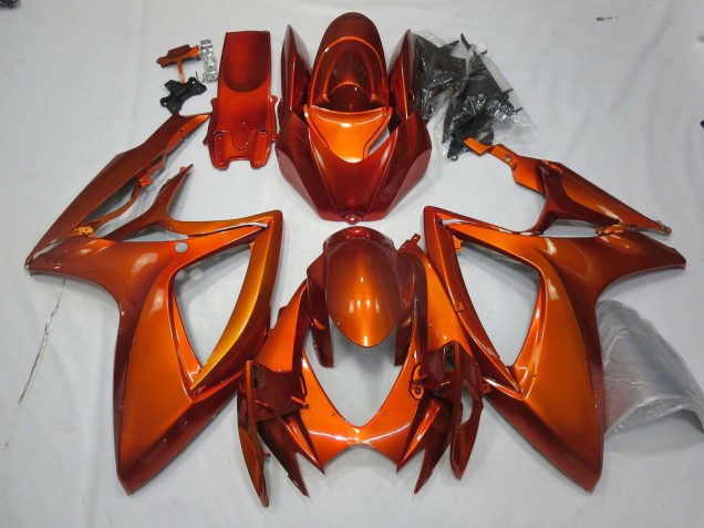 06-07 Burnt Orange Suzuki GSXR 600-750 Motorcycle Fairings