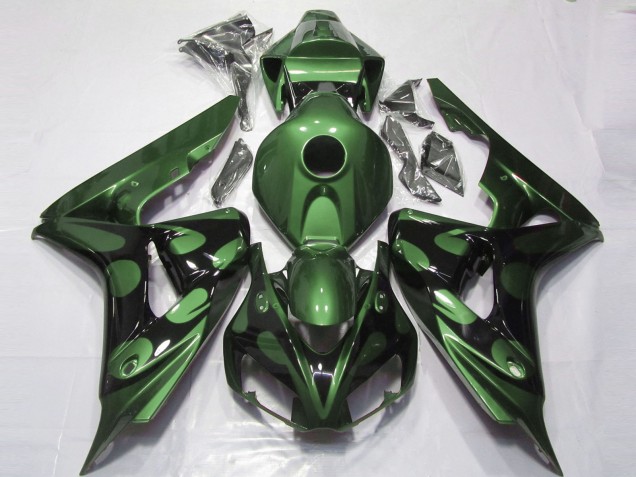 06-07 Gloss Green and Black Honda CBR1000RR Motorcycle Fairings