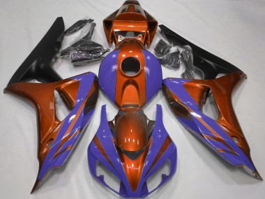 Best 06-07 Gloss Orange and Dark Blue Honda CBR1000RR Motorcycle Fairings