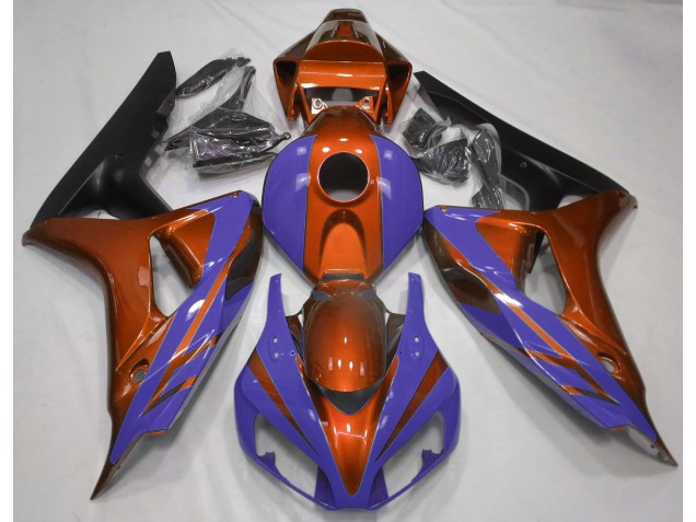 06-07 Gloss Orange and Dark Blue Honda CBR1000RR Motorcycle Fairings