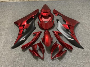 Best 06-07 Maroon and Black Yamaha R6 Motorcycle Fairings