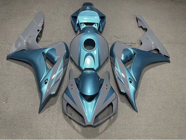 06-07 Nardo Grey and Light Blue Honda CBR1000RR Motorcycle Fairings