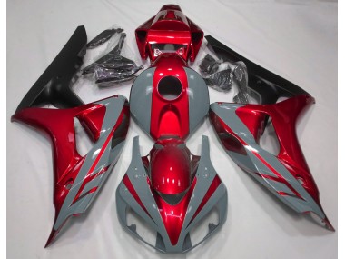 Best 06-07 Nardo Grey and Red Honda CBR1000RR Motorcycle Fairings