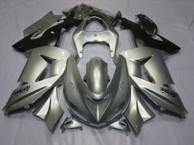 Best 06-07 Silver Kawasaki ZX10R Motorcycle Fairings