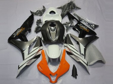 Best 07-08 Black Grey and Orange Honda CBR600RR Motorcycle Fairings