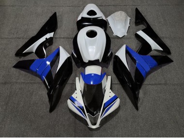 Best 07-08 Black White and Blue Honda CBR600RR Motorcycle Fairings