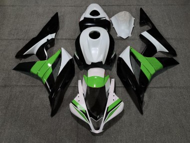 Best 07-08 Black White and Green Honda CBR600RR Motorcycle Fairings