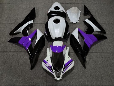 Best 07-08 Black White and Purple Honda CBR600RR Motorcycle Fairings