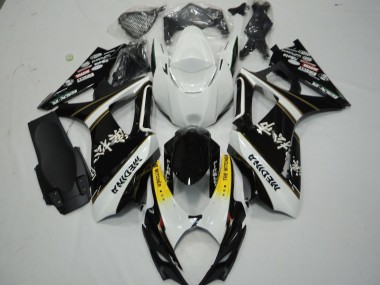 Best 07-08 Black and White Suzuki GSXR 1000 Motorcycle Fairings