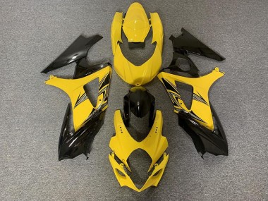 Best 07-08 Black and Yellow Suzuki GSXR 1000 Motorcycle Fairings