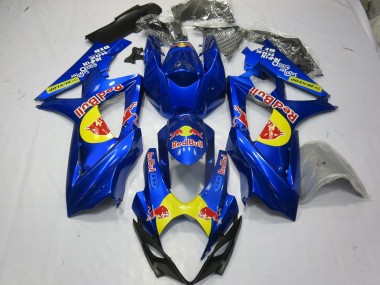 Best 07-08 Blue Red Bull Suzuki GSXR 1000 Motorcycle Fairings