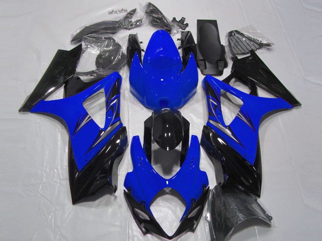 07-08 Blue and Black Suzuki GSXR 1000 Motorcycle Fairings