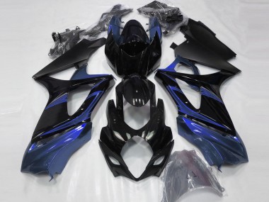 Best 07-08 Blue and Gloss Black Suzuki GSXR 1000 Motorcycle Fairings