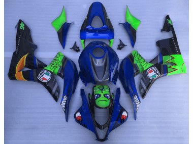 Best 07-08 Blue and Green Shark Honda CBR600RR Motorcycle Fairings