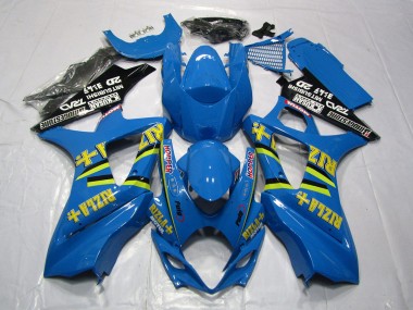 Best 07-08 Bright Blue Rizla Suzuki GSXR 1000 Motorcycle Fairings