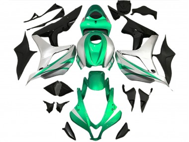 Best 07-08 Bright Green and Silver OEM Style Honda CBR600RR Motorcycle Fairings