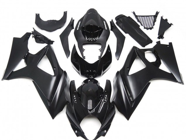 07-08 Custom Matte Black Slick Suzuki GSXR 1000 Motorcycle Fairings