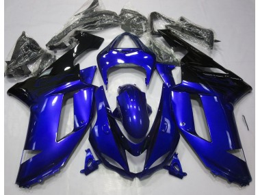 Best 07-08 Gloss Blue & Black Kawasaki ZX6R Motorcycle Fairings