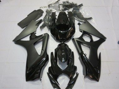 Best 07-08 Matte Black Gloss Black Suzuki GSXR 1000 Motorcycle Fairings