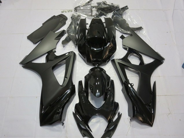 07-08 Matte Black Gloss Black Suzuki GSXR 1000 Motorcycle Fairings