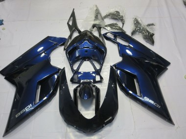 Best 07-14 Deep Blue Ducati Ducati 848 1098 1198 Motorcycle Fairings