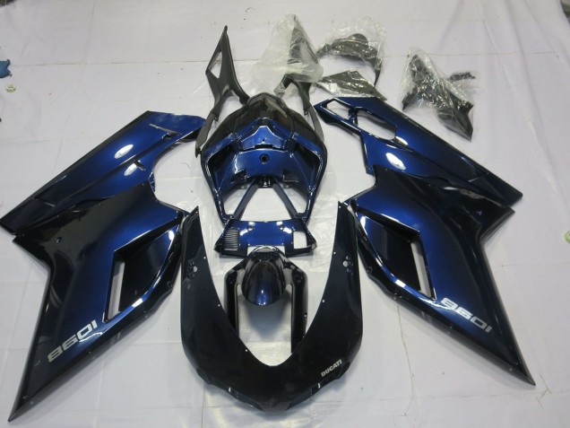 07-14 Deep Blue Ducati Ducati 848 1098 1198 Motorcycle Fairings