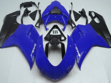 Best 07-14 Gloss Blue & Black Ducati Ducati 848 1098 1198 Motorcycle Fairings