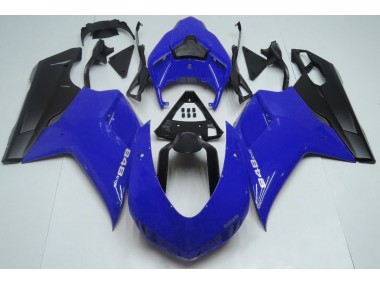 Best 07-14 Gloss Blue & Black Ducati Ducati 848 1098 1198 Motorcycle Fairings