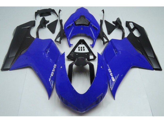 07-14 Gloss Blue & Black Ducati Ducati 848 1098 1198 Motorcycle Fairings