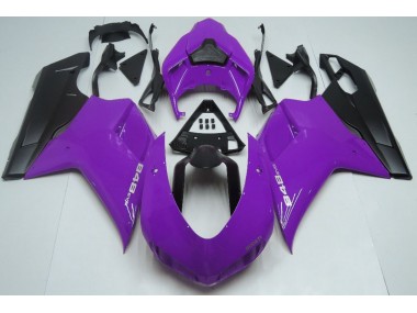 Best 07-14 Gloss Purple & Black Ducati Ducati 848 1098 1198 Motorcycle Fairings