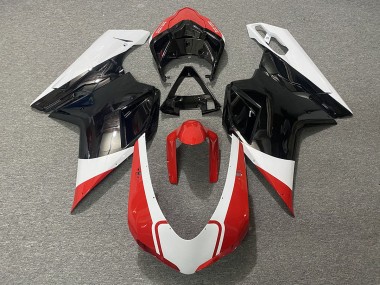 Best 07-14 Gloss Red White and Black Ducati Ducati 848 1098 1198 Motorcycle Fairings