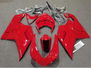 Best 07-14 Plain Gloss Red Ducati Ducati 848 1098 1198 Motorcycle Fairings