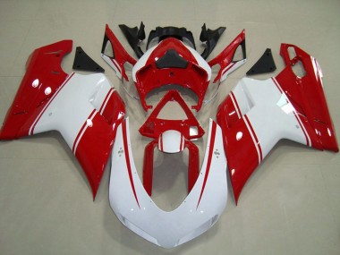 Best 07-14 Red and White Pin Ducati Ducati 848 1098 1198 Motorcycle Fairings