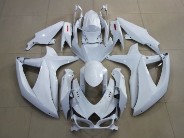 Best 08-10 Bright White and Red Suzuki GSXR 600-750 Motorcycle Fairings