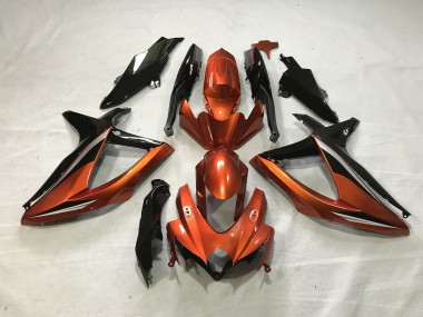 Best 08-10 Burnt Orange Suzuki GSXR 600-750 Motorcycle Fairings