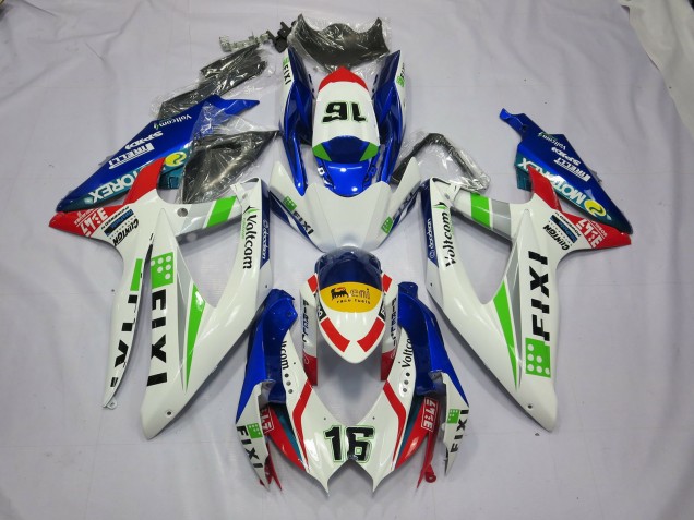 08-10 Fixi Blue Suzuki GSXR 600-750 Motorcycle Fairings