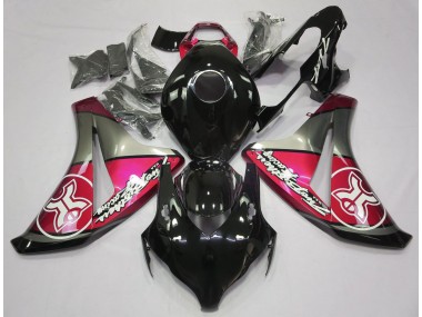 Best 08-11 Candy Red on Black Custom Honda CBR1000RR Motorcycle Fairings