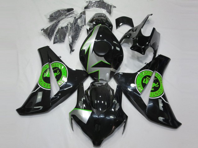 08-11 Gloss Black & Green Honda CBR1000RR Motorcycle Fairings