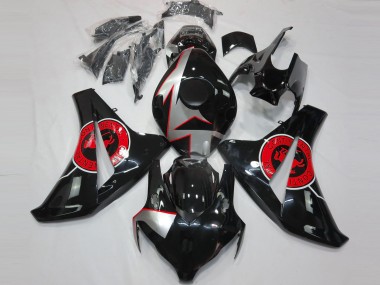 Best 08-11 Gloss Black & Red Honda CBR1000RR Motorcycle Fairings