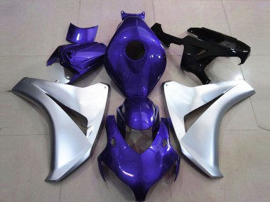 Best 08-11 Gloss Blue and Silver Honda CBR1000RR Motorcycle Fairings