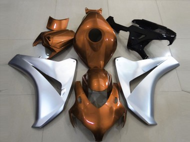 Best 08-11 Gloss Orange and Silver Honda CBR1000RR Motorcycle Fairings