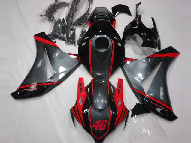 08-11 Grey Motul & Red Honda CBR1000RR Motorcycle Fairings