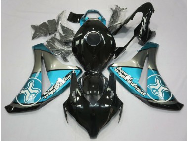 Best 08-11 Light Blue on Black Custom Honda CBR1000RR Motorcycle Fairings