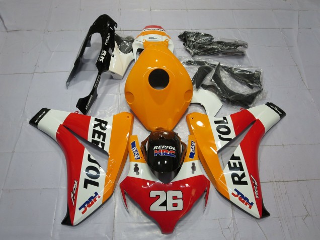 08-11 Light Orange Repsol Honda CBR1000RR Motorcycle Fairings