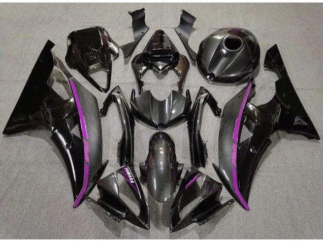 08-16 Carbon Fiber & Pink Yamaha R6 Motorcycle Fairings